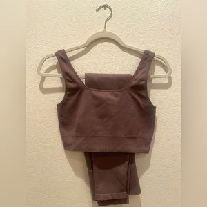 Taupe matching athletic set